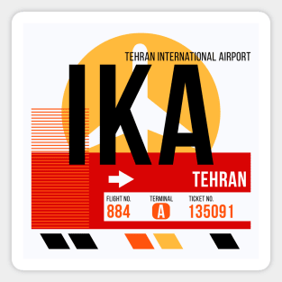 Tehran (IKA) Airport // Sunset Baggage Tag Magnet